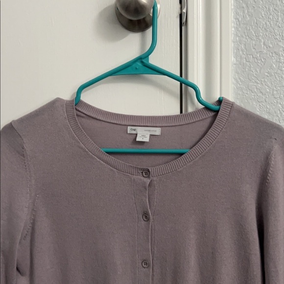 purple button up sweater - Picture 3 of 4